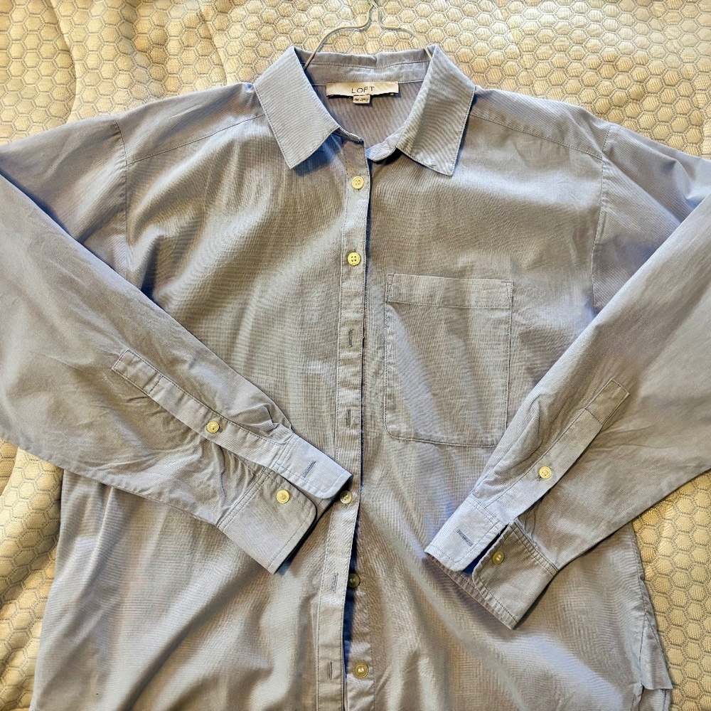 Loft cotton button down shirt